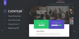 Download Free Eventium v1.1.2 – Responsive Event WordPress Theme