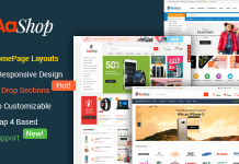 AaShop v1.0.1 – Multipurpose Sectioned Bootstrap 4 Shopify Theme