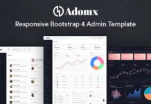Adomx v1.0.1 – A Responsive Bootstrap 4 Admin Template
