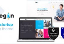 Begin v1.7 – Business, Startup WordPress Theme