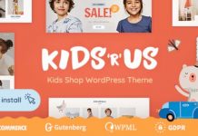 Kids R Us v1.0.1 – Toy Store & Kids Clothes Shop WordPress Theme
