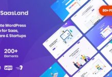 SaasLand v1.8.0 – A Multi-Purpose WordPress Theme for Saas & Startup