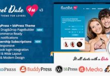 Sweet Date v3.4.1 – A Premium WordPress Dating Theme