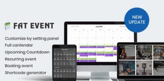 Download Free FAT Event v1.22 – WordPress Event and Calendar Booking