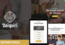 Daiquiri v1.1 – Bartender Services & Catering WordPress Theme