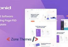 SEO & Software Landing Page PSD Template
