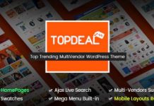 TopDeal v1.6.9 – Multi-Vendor Marketplace WordPress Theme