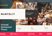 Mantelit v1.0.3 – Premium Restaurant WordPress Theme