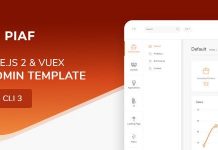 Piaf Vuejs v3.0.6 – Vuejs Admin Template